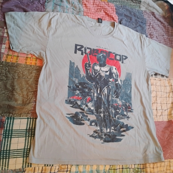 Loot Crate Other - Loot Crate Robocop Graphic Tee - Light Gray and Red